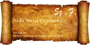 Székely Frigyes névjegykártya